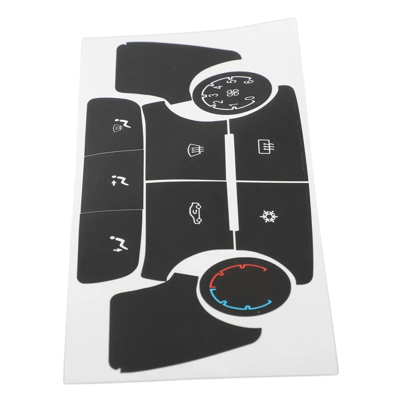 Car Air Conditioning Stickers Center Console Button Decals Black Button Repair Accessories Set For Buick For Verano For Encore
