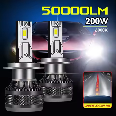 Super Bright H4 H7 Car LED Headlight Bulb H1 H8 H11 LED Lights 50000LM 6000K White 200W Auto LED Lamp Turbo Fog Light Bulbs 12V