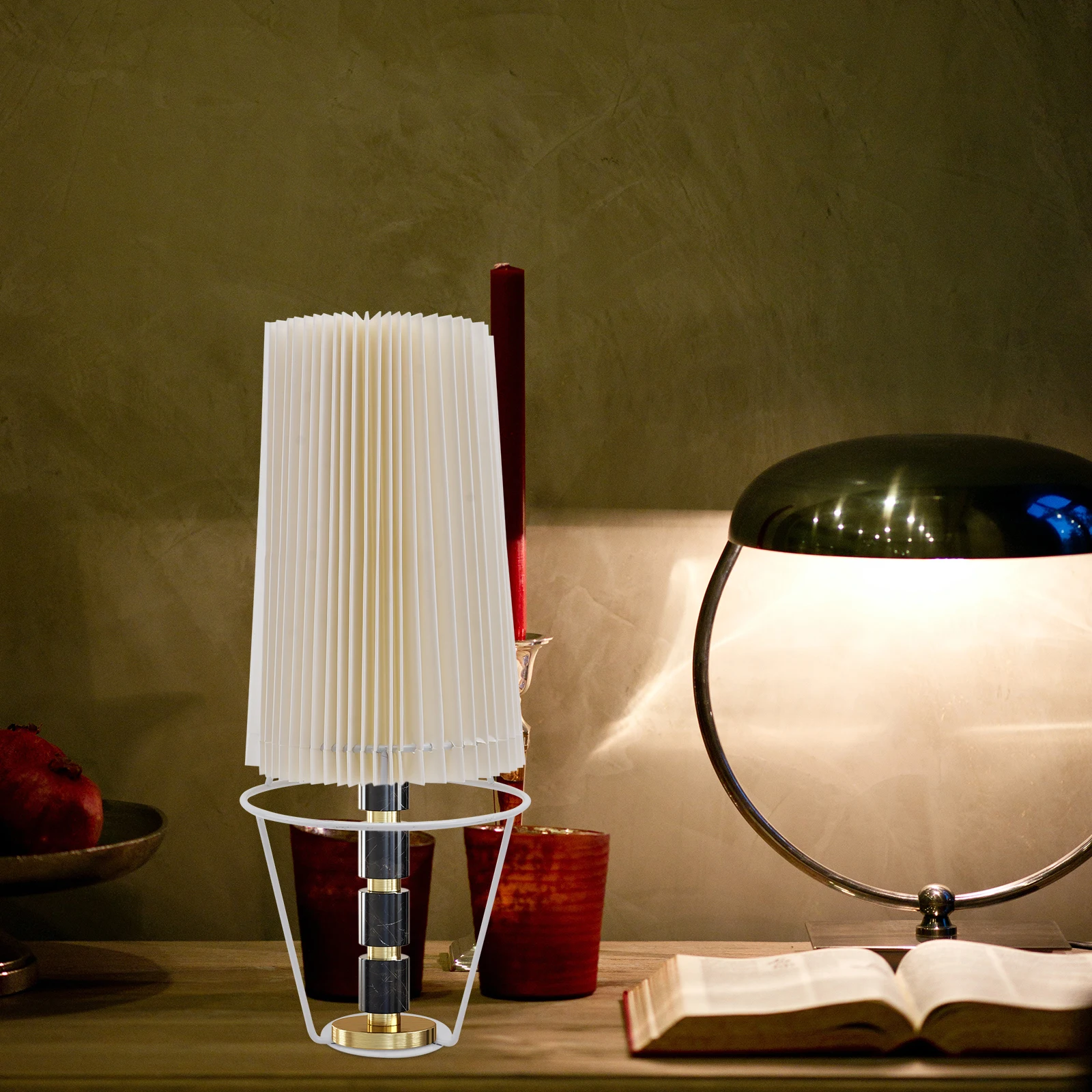 

1Pcs Pleated Ceiling Lampshade Simple Style Hanging Lamp Cover Indoor Decorative Light Shade Warm Room Lighting