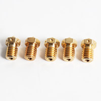 Blurolls High Quality V6 Brass 0.4mm Nozzle 5pcs for Prusa I3 MK3S MK3S+ Voron