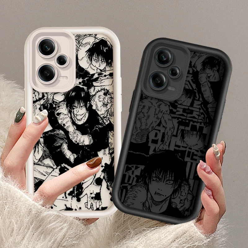 Jujutsu Kaisen Toji Cool For Redmi Note 13 12 11 10 9 Pro Plus 5G POCO F3 F4 F5 X3 X4 X5 GT Soft Eye Ladder Phone Case