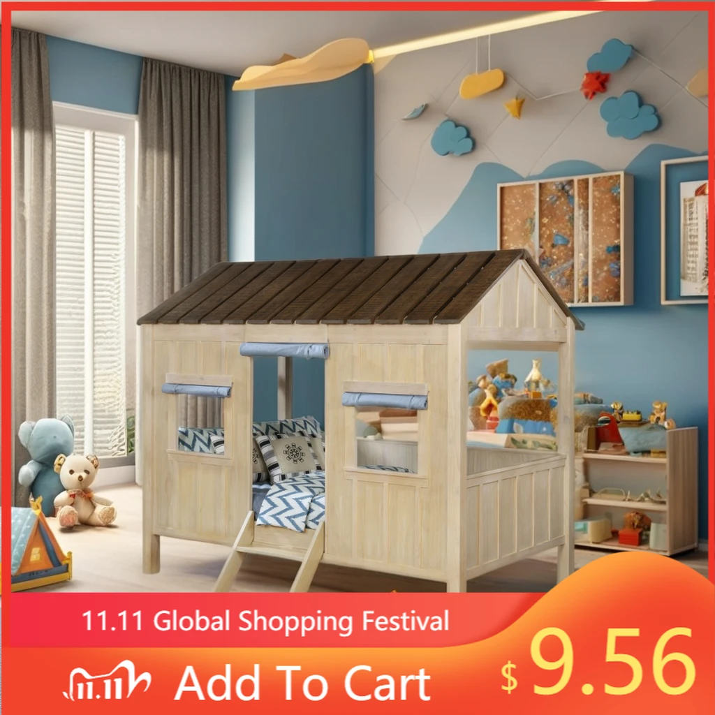 

Lovely Bed for Kids Hut Bed for Baby Brown Color and Made of Wood With High Quality From Vietnam Factory Competitive Price
