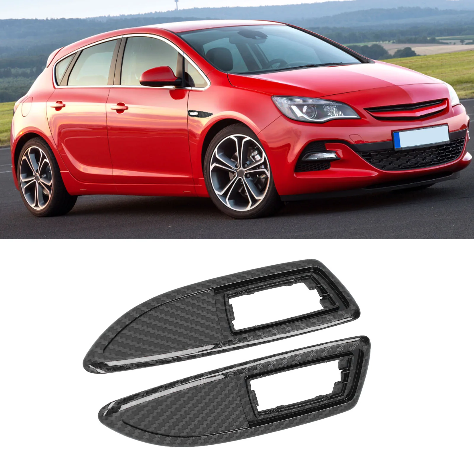 

2 Pcs Side Indicator Repeater Frame Set Car Adaptations Replacement for Vauxhall Corsa D Range 2006‑2014