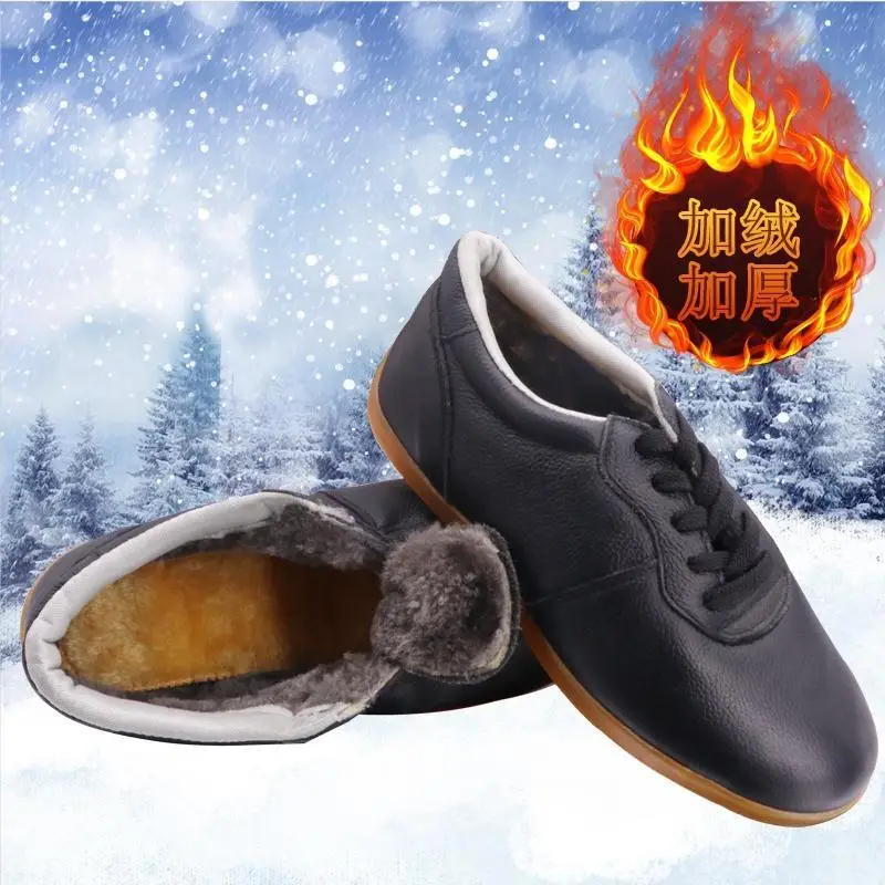 Summer Leather Kung Fu Tai Chi Shoes Wushu Shoes Cowhide Anti-slip Wear-resistant Men's Women's Universal Kung Fu Shoes 2024