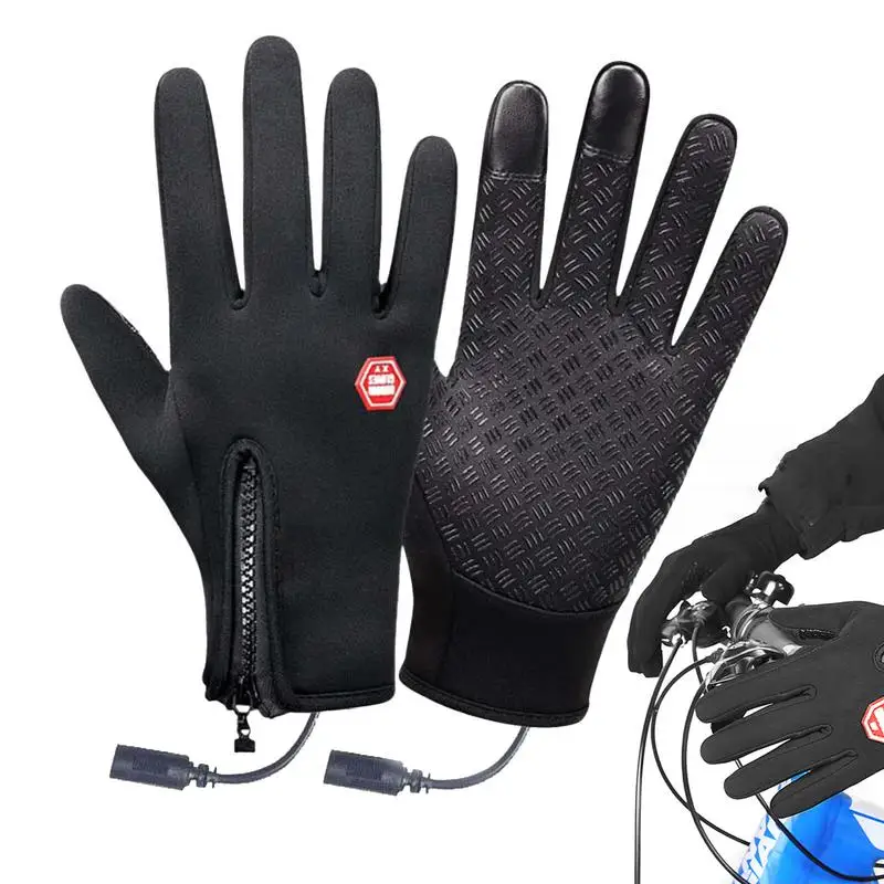 USB Heating Gloves, Hand Warmer Rechargeable Heated Mittens Gloves, Warm Heating Gloves Portable Heated Gloves for Women Men