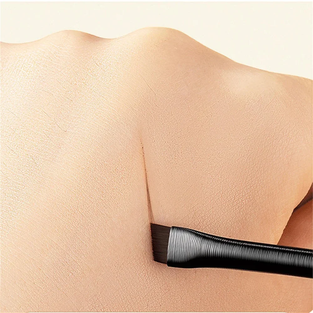 2 قطعة فرشاة كحل السائل رقيقة جدا غرامة زاوية مائلة شقة رئيس الحاجب فرشاة عالية الجودة صغيرة بزاوية الحاجب اينر فرشاة