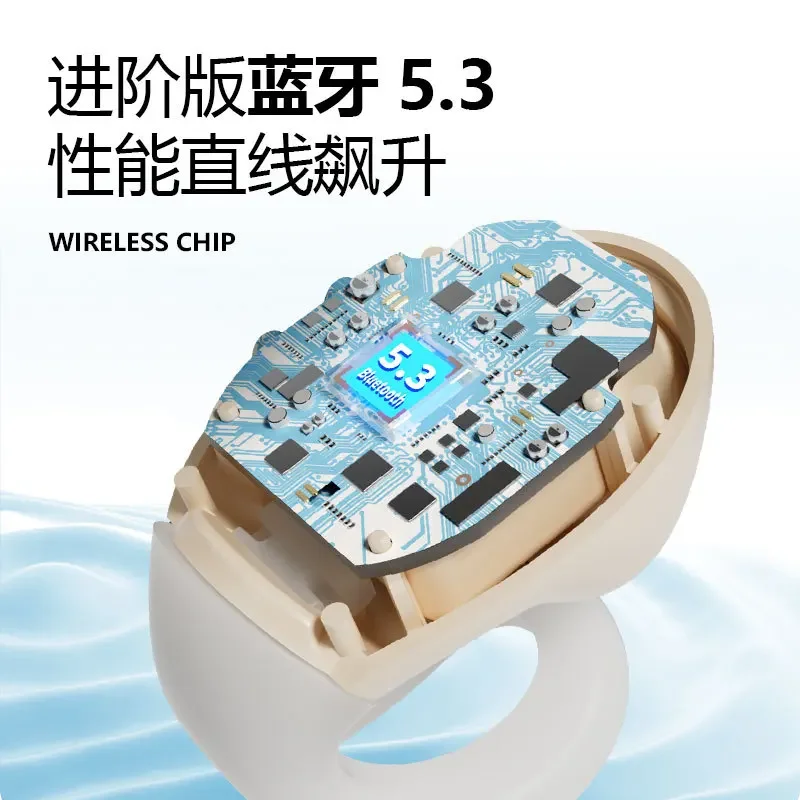 G85 Ear Clip OWS Air Conduction Wireless Bluetooth Earphones, Digital Display Screen Binaural Stereo High Quality Sound Earbuds