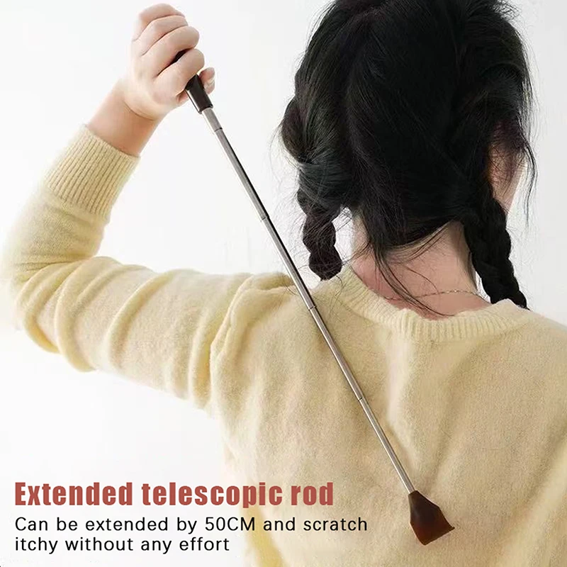 

⭐Back Extendable Scratcher Stainless Steel Telescopic Scratching Massager Extendable Telescoping Anti-itch Tool Relax Back Claw