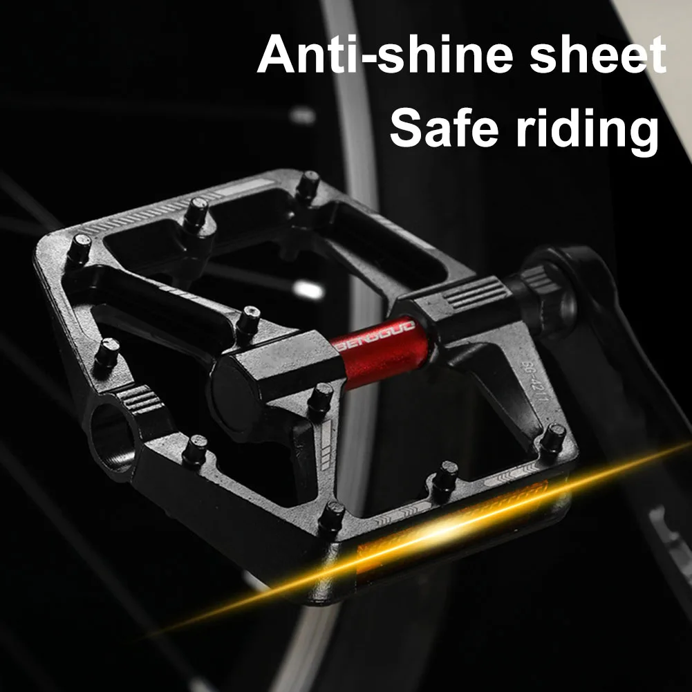 

Double DU Bearing Bike Flat Pedals with Reflector Bicycle Platform Pedals Aluminum Alloy Cycling Safety Pedals Bike Accessories