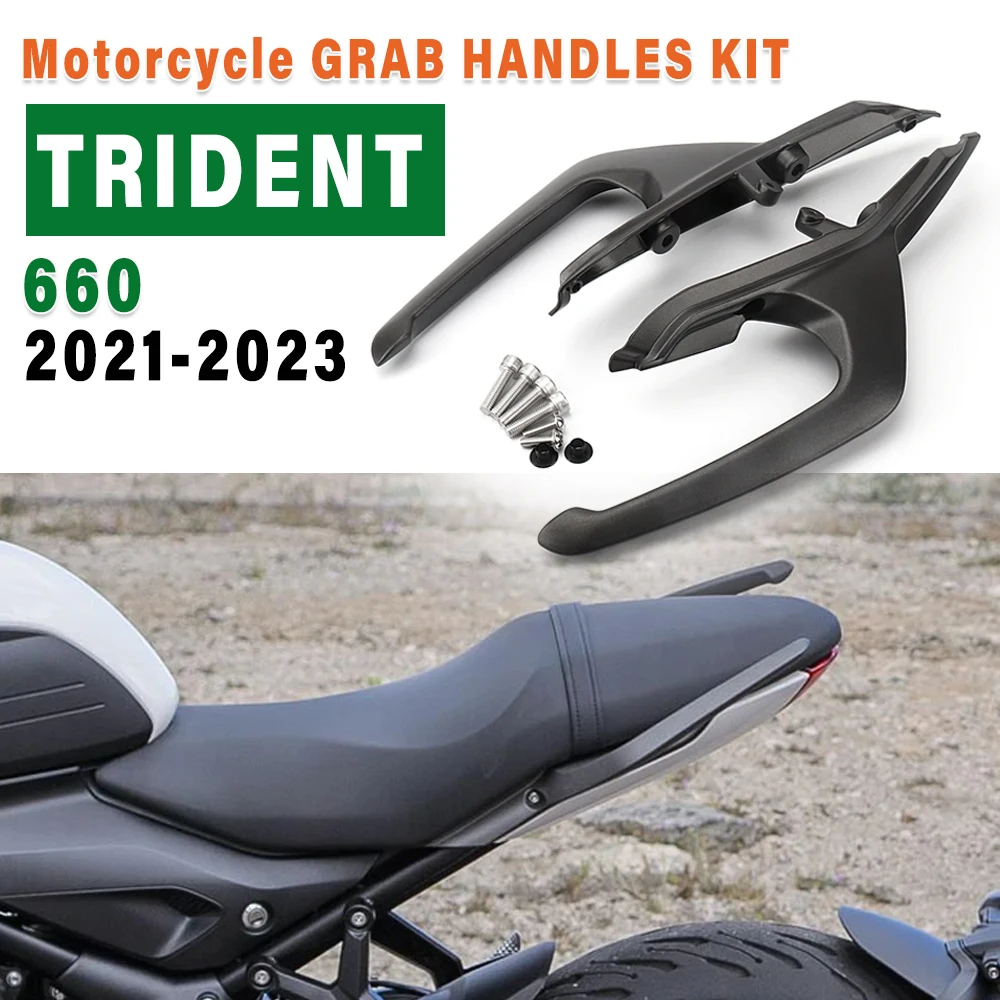 

For Trident 660 Accessories Motorcycle Grab Handle Tail Armrest Passenger Bracket for Trident660 2021-2023 Handrail Aluminum Kit