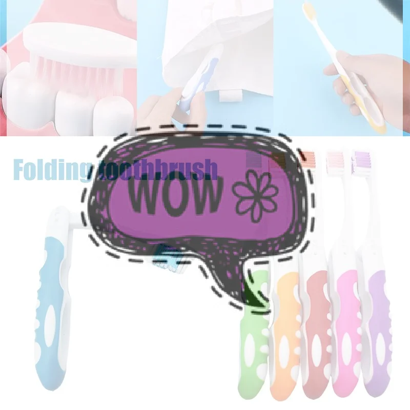 5/10pcs Portable Soft Rubber Folding Microfiber Toothbrush For Travel Couples