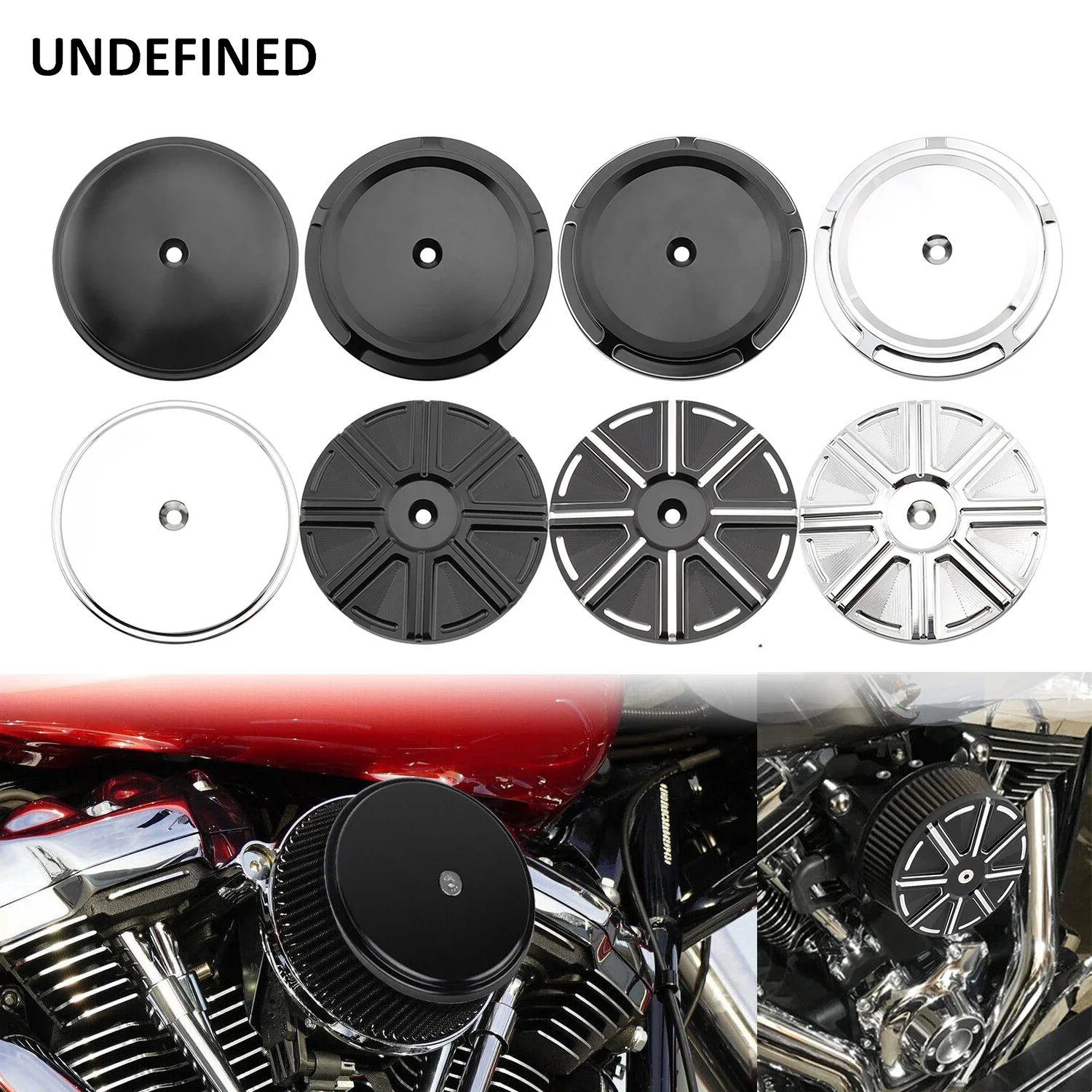 

Air Filter Intake Cleaner Cover for Harley Dyna Street Bob Low Rider 99-2008 Softail Fatboy 2000-2015 Touring Road King 99-2013