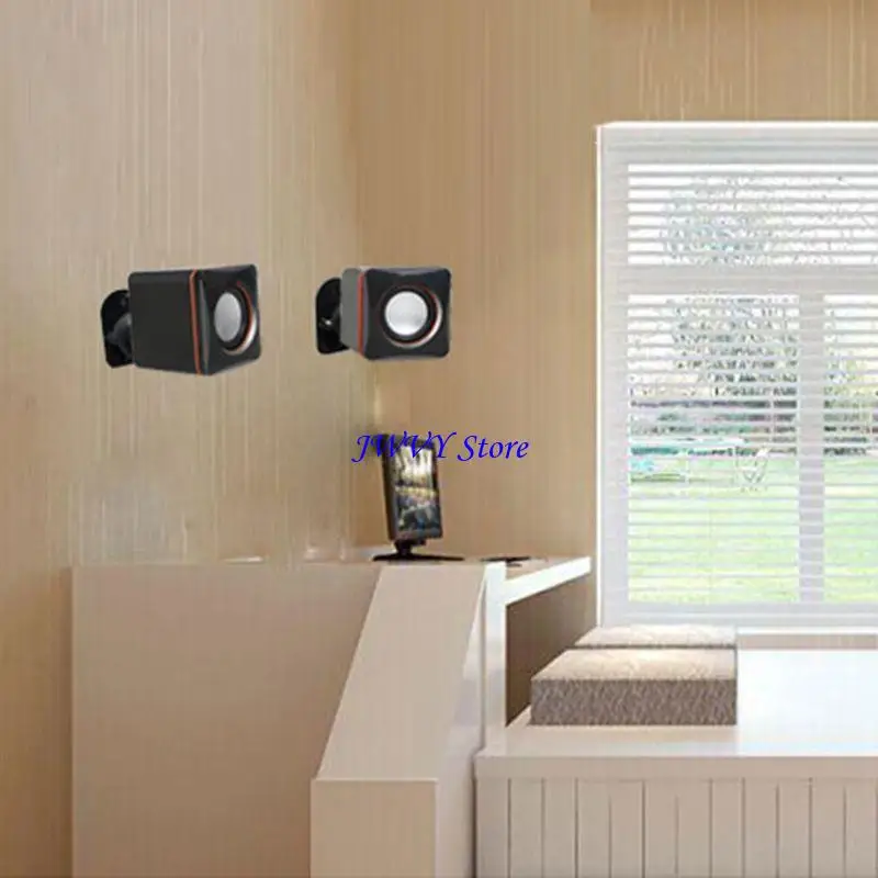 573a 범용 서라운드 작은 위성 천장 스피커 괄호 1 스피커 용 검은 사운드 바 벽 장착 브래킷