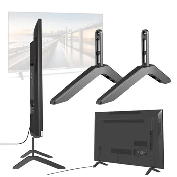 거치대 마운트 범용 TV 베이스, 데스크탑 LCD LED 스크린, 높이 라이저 다리, DIY 텔레비전 브래킷, 테이블 거치대, 2 개/세트