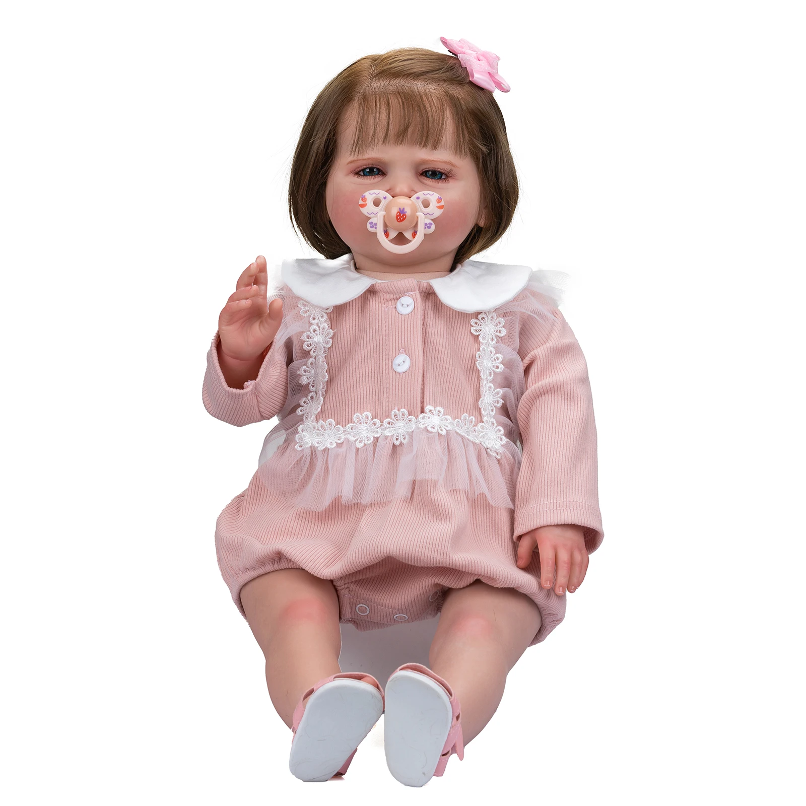 NPK 26inch Already Painted Finished Doll Reborn Toddler Grace Huge Real Baby 6 Month Size 3D Skin Visible Veins Art Doll