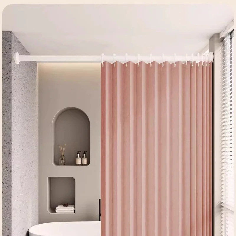 

Bathroom waterproof curtain set no punching toilet high-grade folding shower partition curtain dry and wet tarp