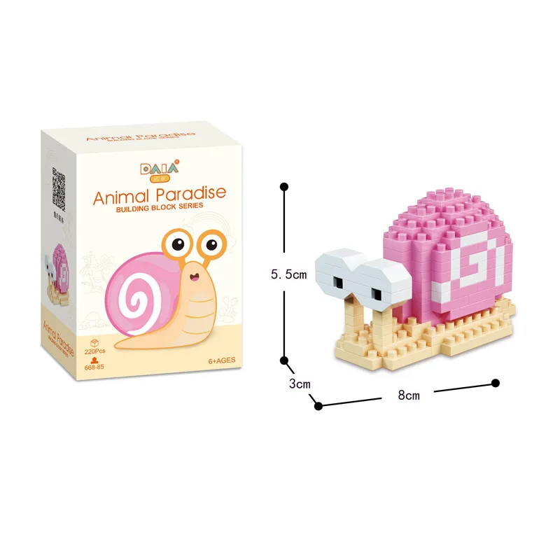 

Kawaii Panda Building Block Creative Diy Assemable Cute Mini Animal Bricks Kits Educational Toys for Children Model Ornament