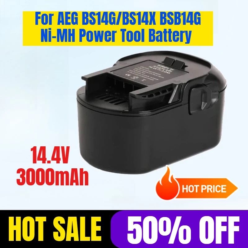 

14.4V 3000mAh for AEG BS14G/BS14X /BSB14G Ni-MH Power Tool Battery