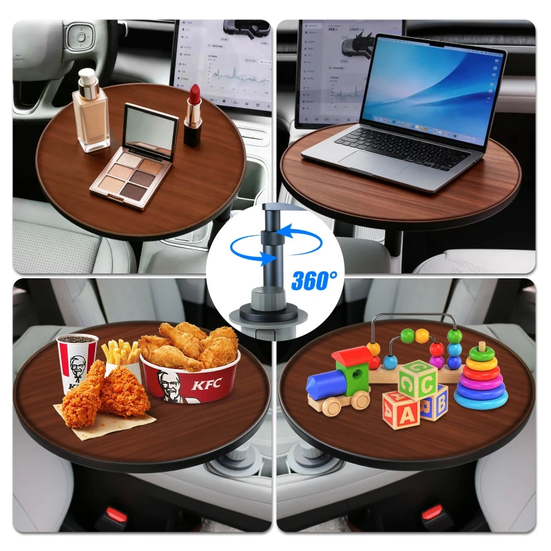 Suitable for Tesla Huan New Version Model3 Y YL Car Solid Wood Suspension Small Table Board Tea Camping Automobiles Accessories view 6