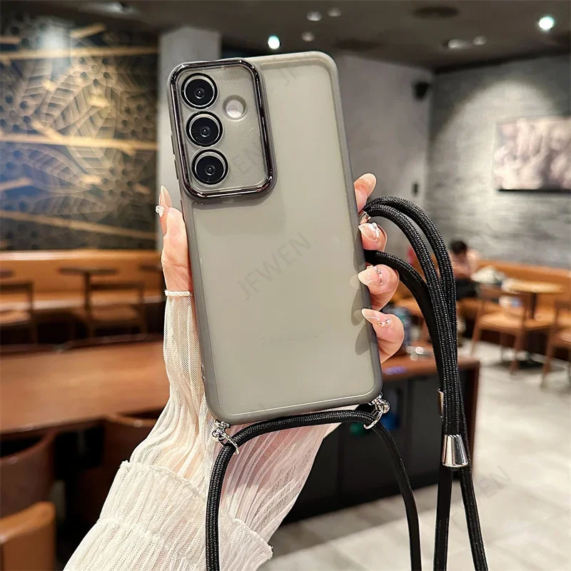 Crossbody Lanyard Case For Samsung Galaxy A56 A36 A26 A16 A06 A55 A35 A25 A15 A05 A05S Silicone Soft TPU Cover - náhled 5