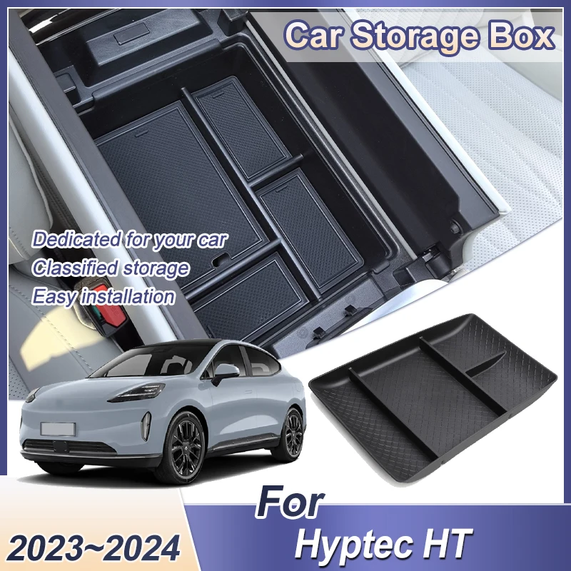

For GAC Aion Hyptec HT 2024 2023 Armrest Storage Box Center Console Organizer Containers Interior Tools Parts Car Accessories