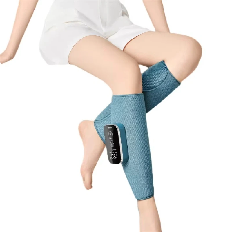 

Leg massage machine with thermal therapy and air compression for lower limb muscle recovery