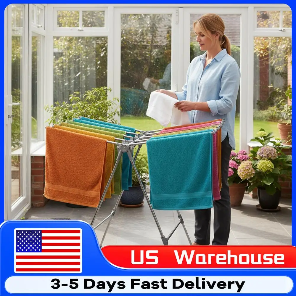 

Складная сушилка для одежды из нержавеющей стали, креативная, в форме крыльев, напольная, портативная, вентилируемая, для использования в помещении