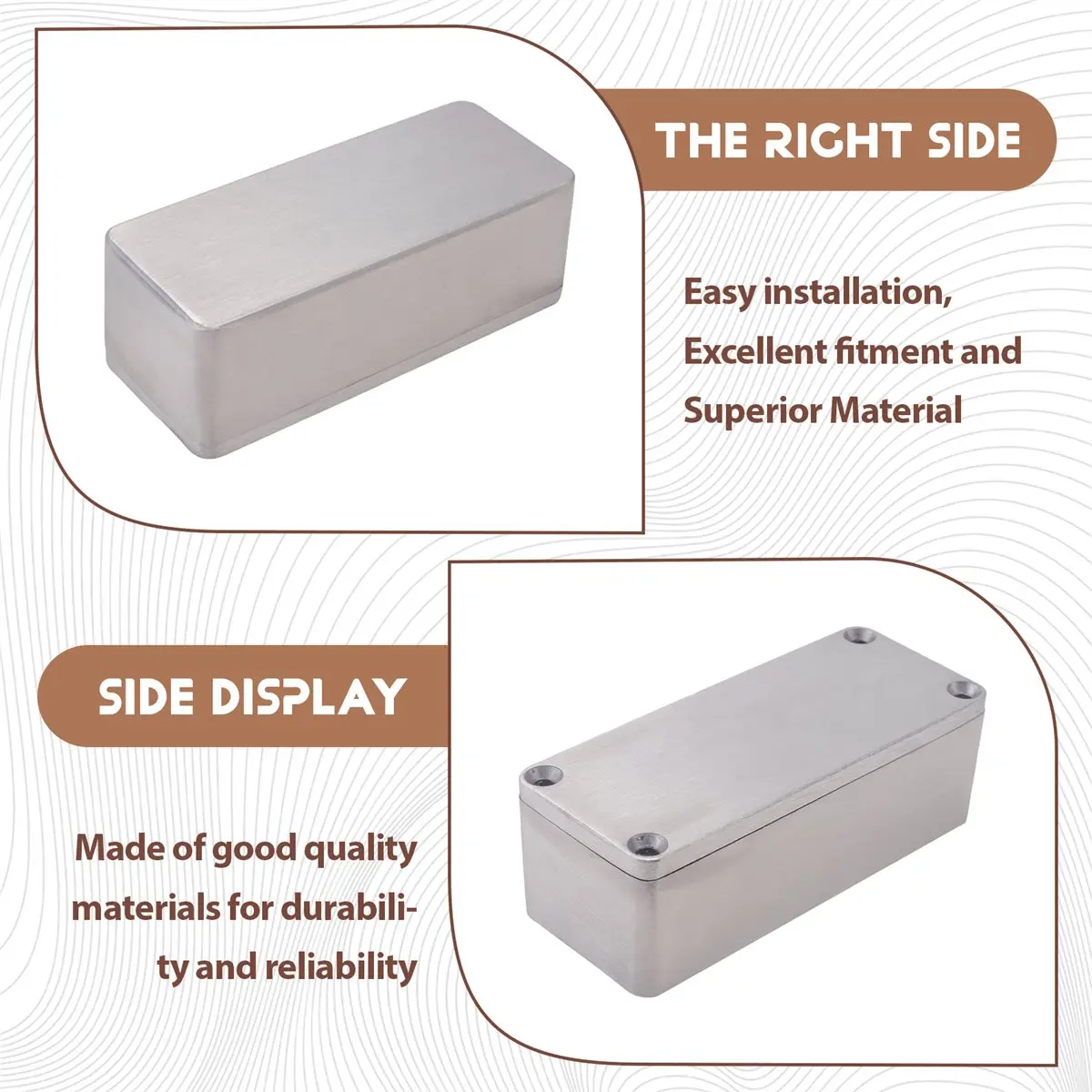 STOCK& 5 Pcs Guitar Effects Pedal Aluminum Stomp Box Enclosure for DIY Guitar Pedal Kit 1590A
