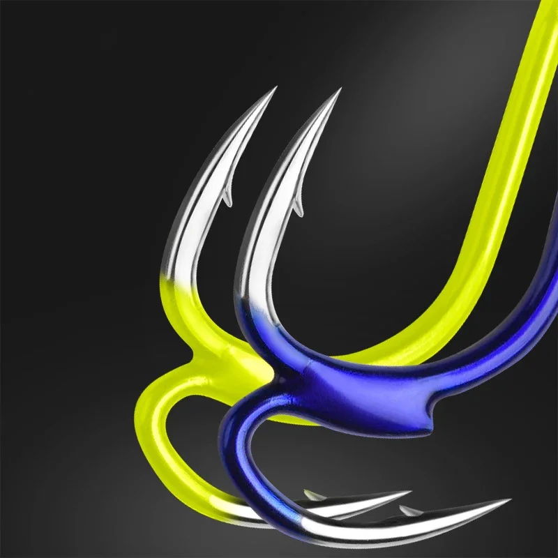 10 sztuk/partia 5 # -12 #   Stal węglowa Dwa wytrzymałość Ostry haczyk wędkarski Sprzęt wędkarski do wędkarstwa morskiego Podwójny haczyk z zadziorem A333