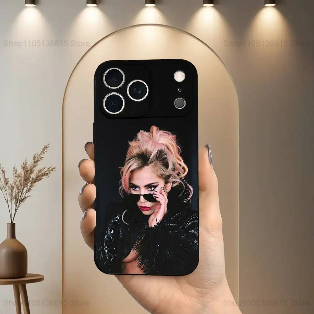 Custodia L-LADY G-GAGA MAYHEM Singer per iPhone 17,16,15,14,13,12,11 Plus,Pro Max,XS,X,XR,SE,Mini,8,7, Cover morbida in silicone nero