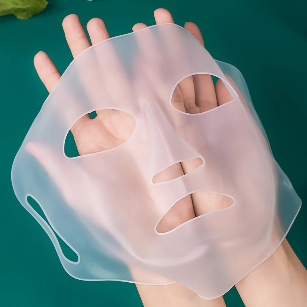 1 Piece 3d Silicone Mask Cover - Reusable, Enhances The Moisturizing Effect Of The Mask, Suitable For All Skin Types