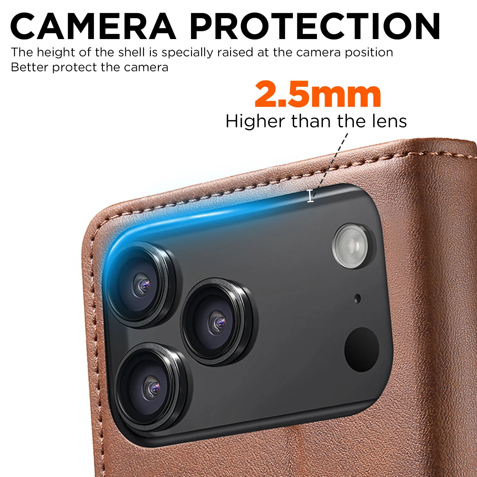 SUTENI Kunstleder-Kartenhalter-Standfunktion-Geldbörse Magnet-Flip-Cover Handyhülle für iPhone 18 Pro Max 17 16 Plus 15 Pro 14 13 12 – Detail 31