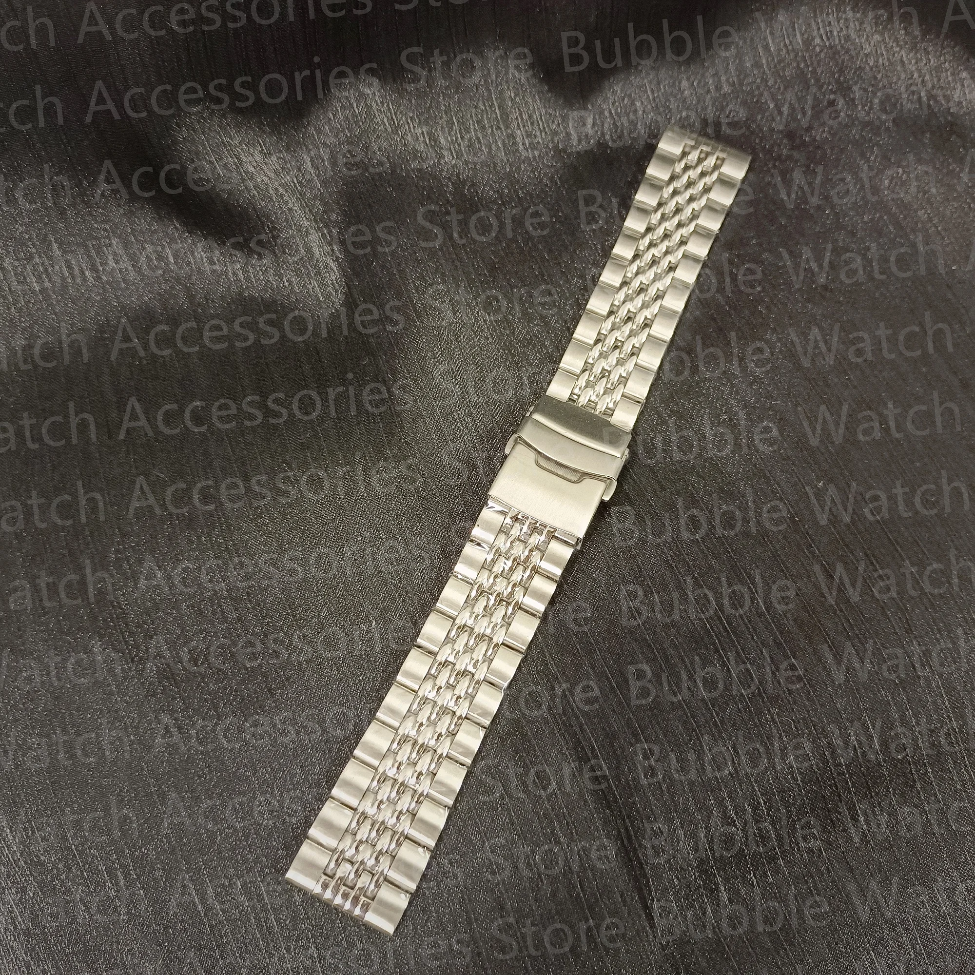 New High-quality 22MM Stainless Steel Bead Of Rice Watch Band Bracelet Fit For SKX007 Dive Watch