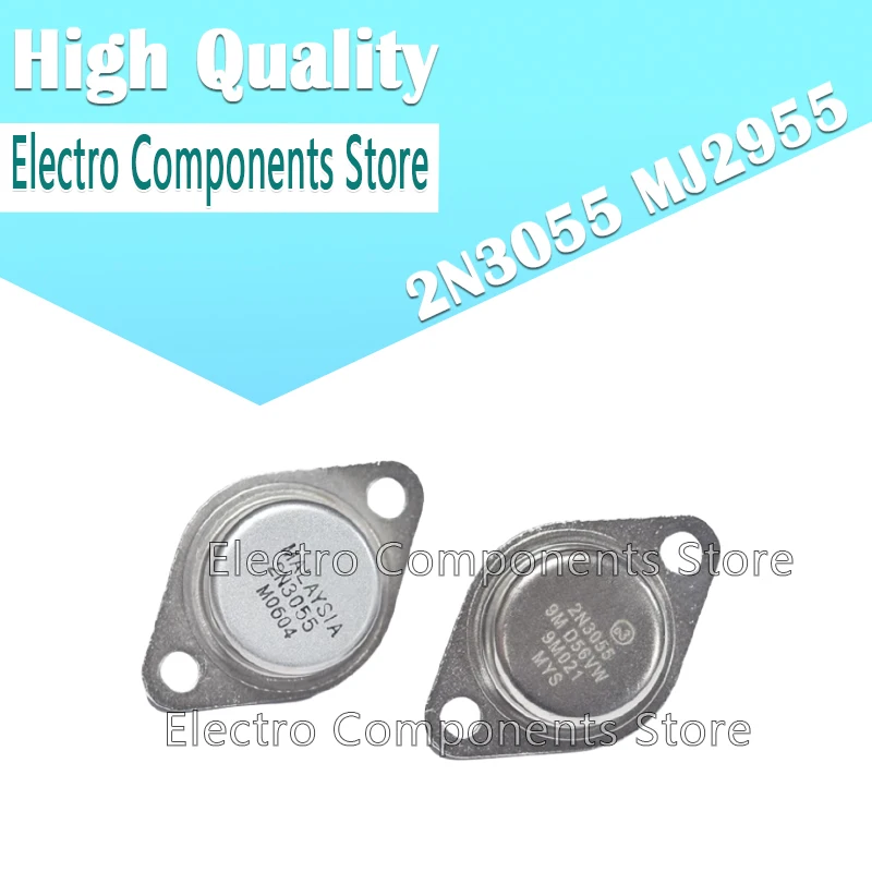 2N3055 MJ2955 Inverter Power Transistor High-power Gold Sealed Transistor TO-3 15A 100V