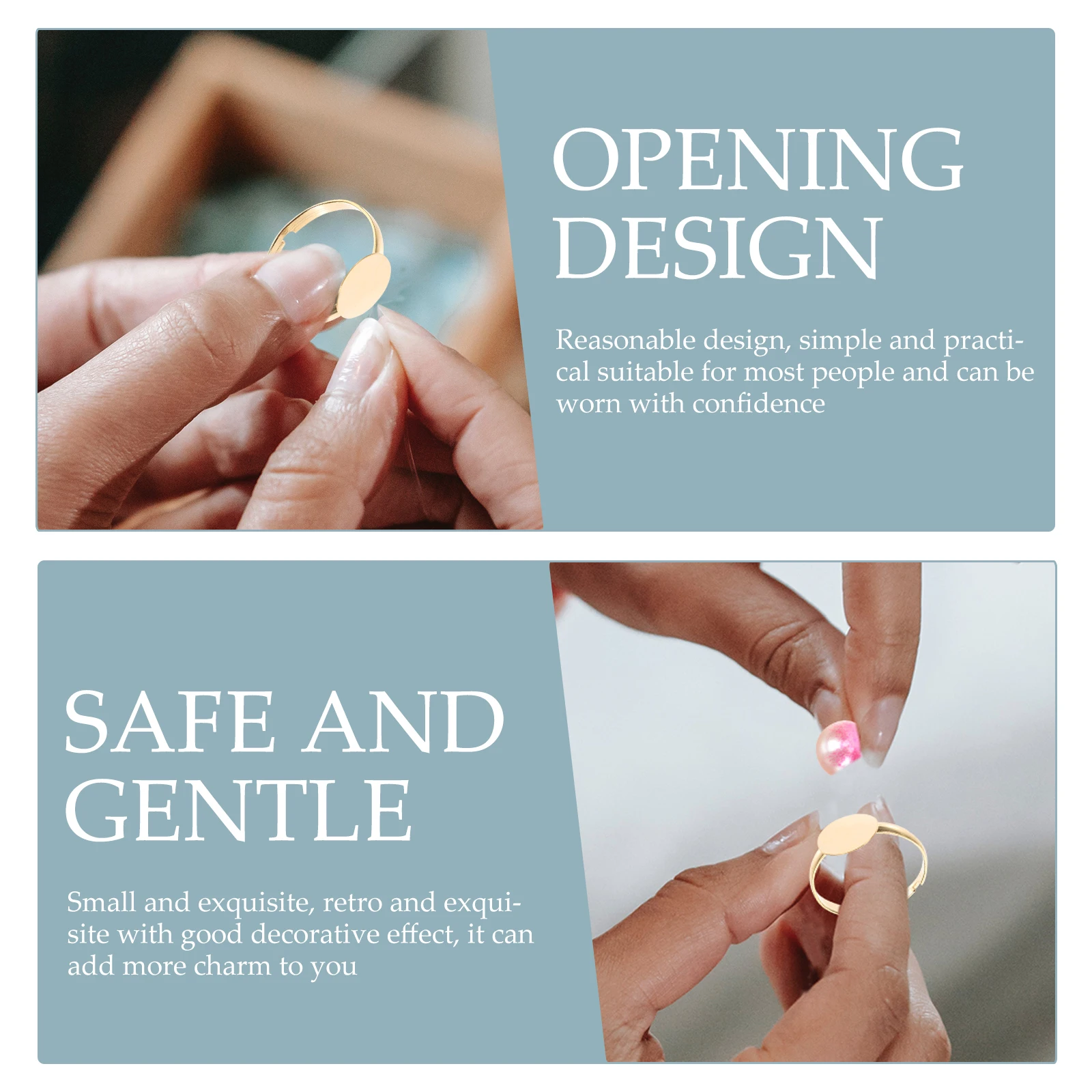 100 قطعة قاعدة قابلة للتعديل سبيكة لتقوم بها بنفسك الفراغات لصنع المجوهرات لوازم الحرف حلقة لتقوم بها بنفسك قاعدة حلقية منصات أدوات الحواف #6