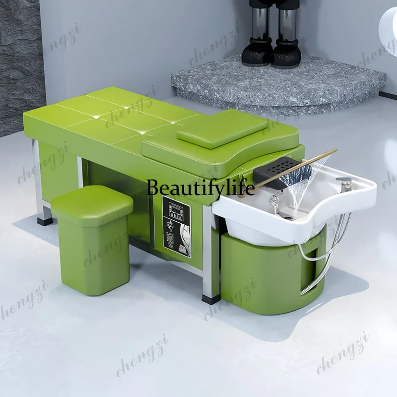 

Z138 Lounge Massage Shampoo Chair Head Spa Beauty Shower Comfort Shampoo Chair Bed U Leather Furniture Silla