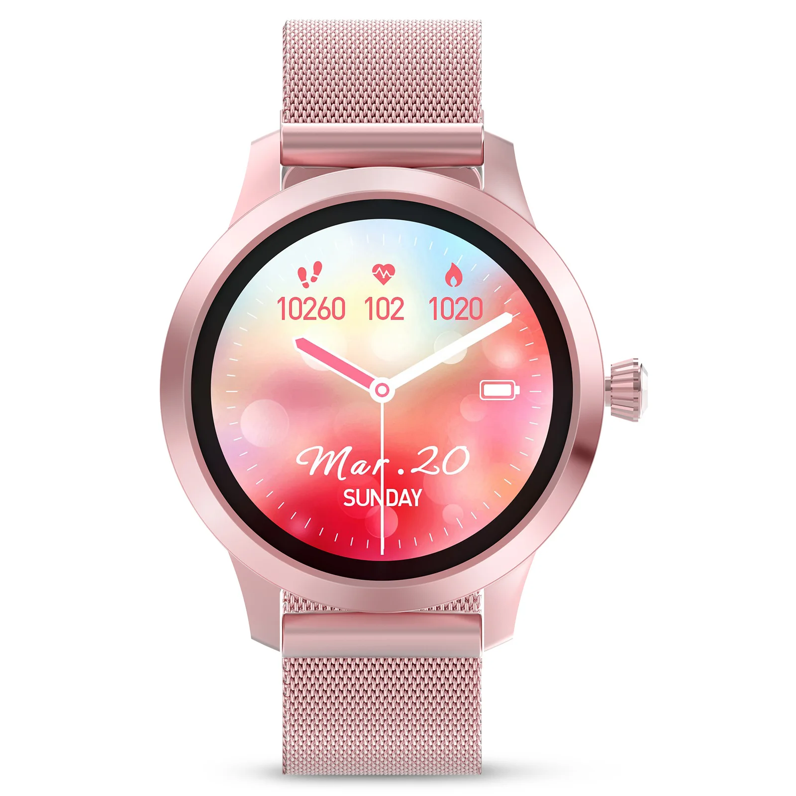 Girlfriend Gift Pink Smart Watch Women Sport Watches Bluetooth Calls Fitness Bracelet Smartwatch for Xiaomi Phone Android IOS смарт часы m26 plus smart watch 44mm pink