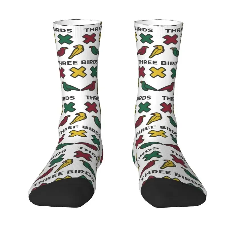 Ajax Bob Marley Little Birds Men Women Crazy Crew Socks Unisex Fashion 3D Printing Dress Socks