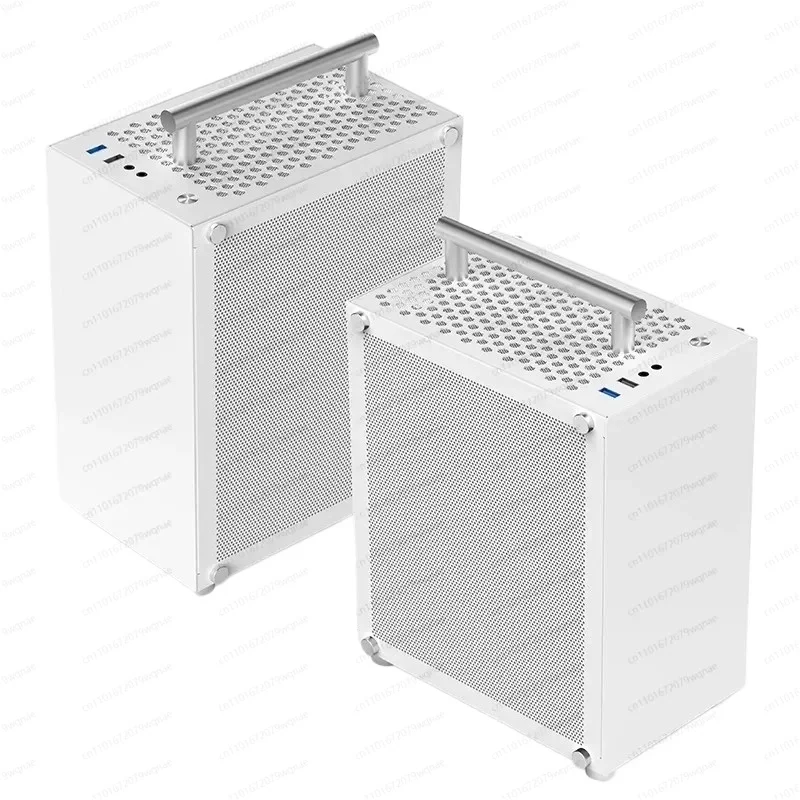 

T40 Mini ITX Chassis SFX Power Pink Blue Portable Desktop Side Transparent