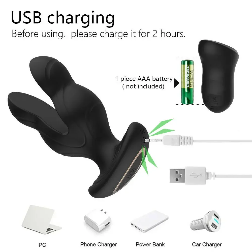 صدمة كهربائية الشرج بعقب المكونات الهزاز رجل جهاز تدليك للبروستاتا البظر G-بقعة محفز التحكم عن بعد مقاوم للماء لعبة الجنس الكبار