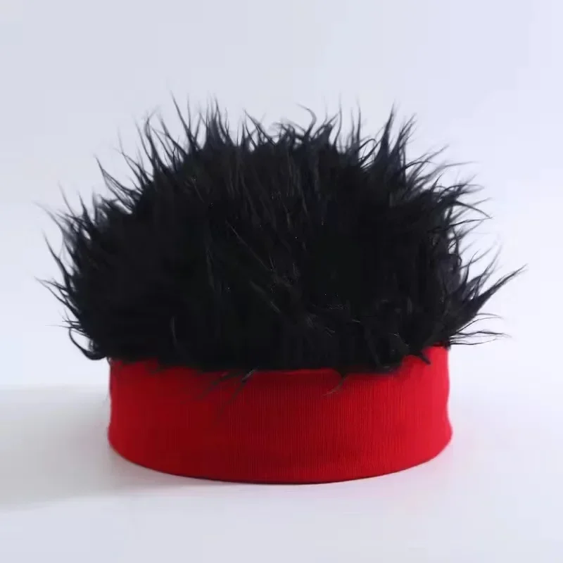 New Hip-hop Wig Hat All-in-one Male Landlord Hat Korean Version Retro Street Prank Brimless Trendsetter Rogue Guapi Hat Female