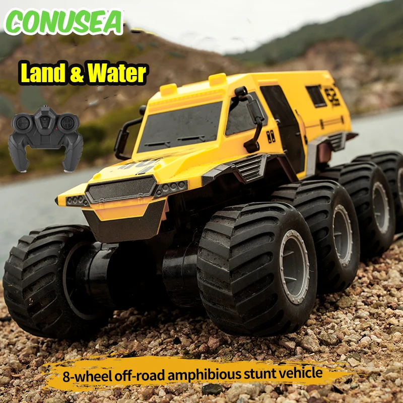 

JJRC Rc Car Radio Control 8-Wheels 4X4 Off Road Amphibious Stunt Vehicle Q137 High Speed Racing Climbing Truck Children Toy Boys