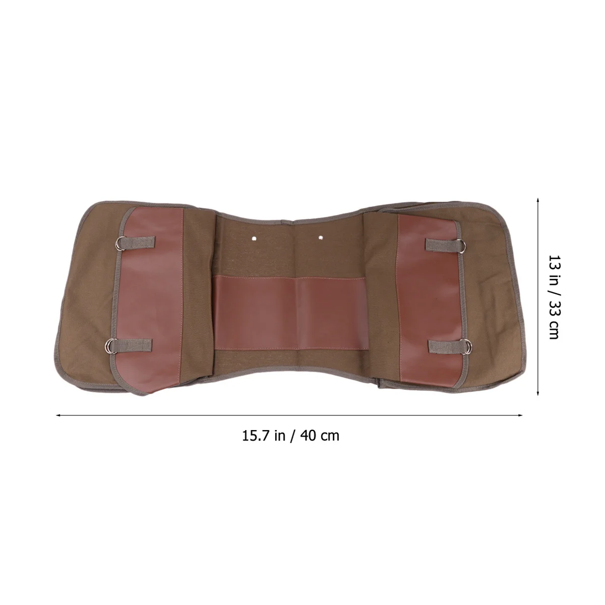 Canvas Double Pouches Bike Rear Bag Mountain Storage Seat Organizer Large Capacity Weight Loading Pouch for Travel Picnic Khaki