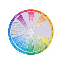 Tattoo Color Wheel Paper Card Pigment Color Wheel Mixing Guide Eyebrow Tattoo Accessory 23cm Dia for Tattoo Artists Beginner