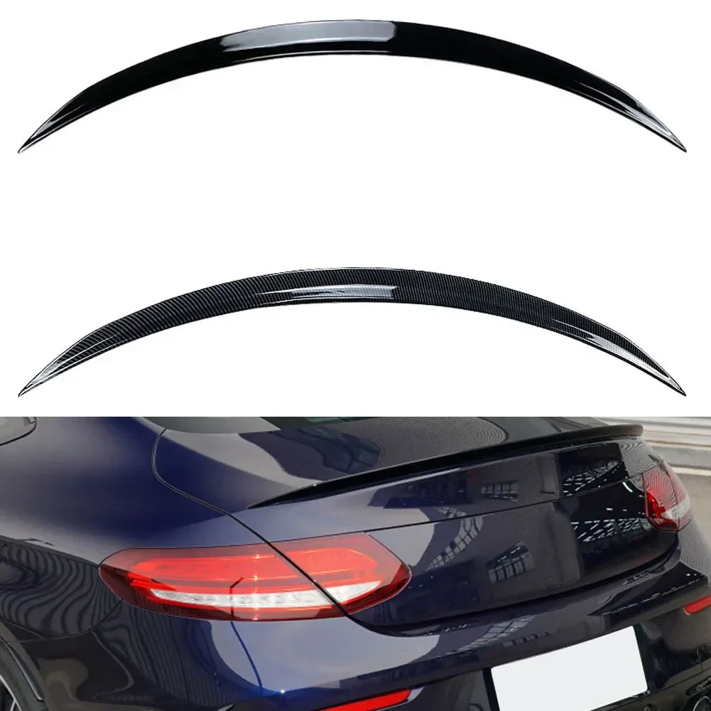 Car top spoiler fixed wing ABS Carbon Fiber Rear Trunk Spoiler For Mercedes Benz C- Class Coupe W205 2015- 2021 C63 C43 AMG