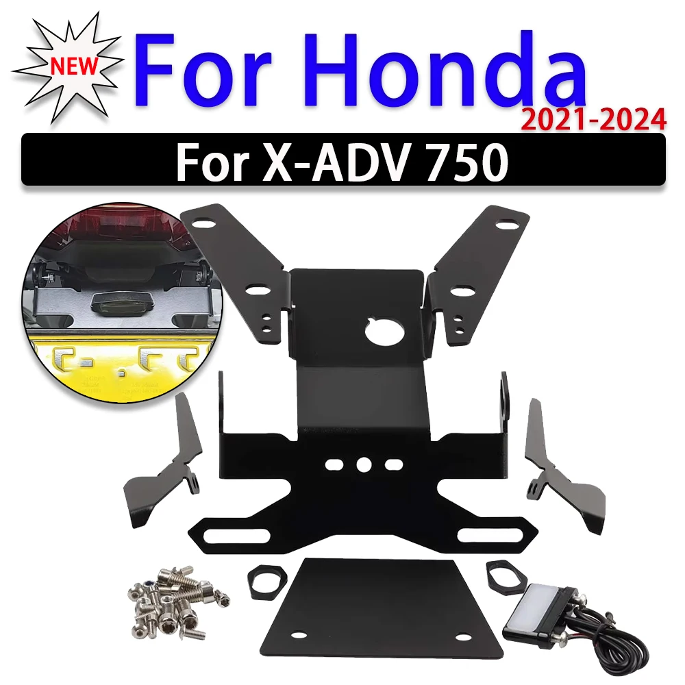 

Rear License Plate Holder Bracket Support Fender Eliminator Registration For Honda X-ADV 750 XADV 2021 - 2024 2023 Accessories