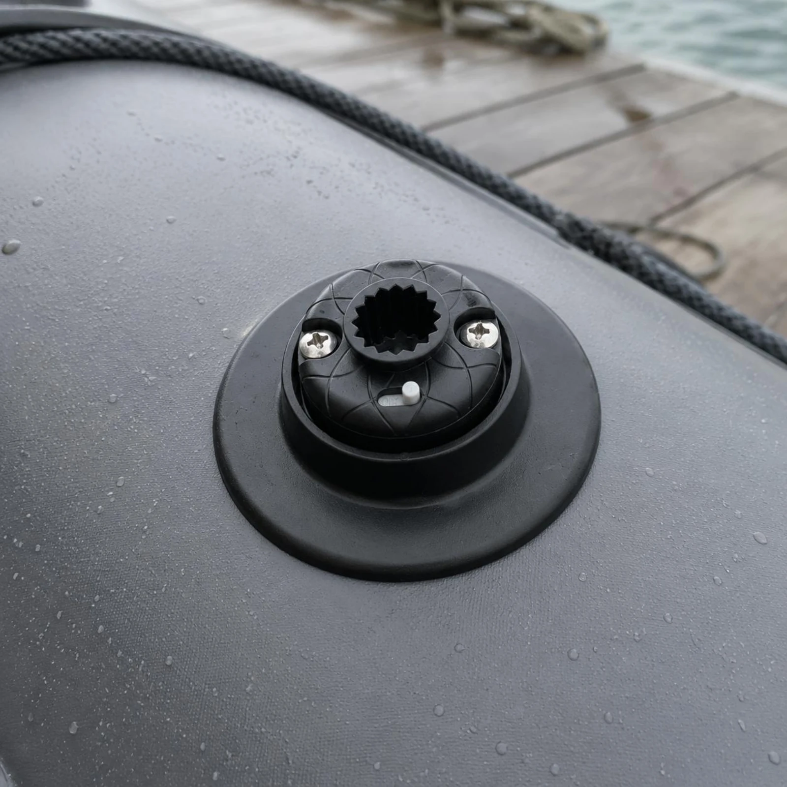 

Paddleboard Mount Base Layered Inflatable Boat Mount Star Socket Base Polished Molded Marine Accessory Long-Lasting