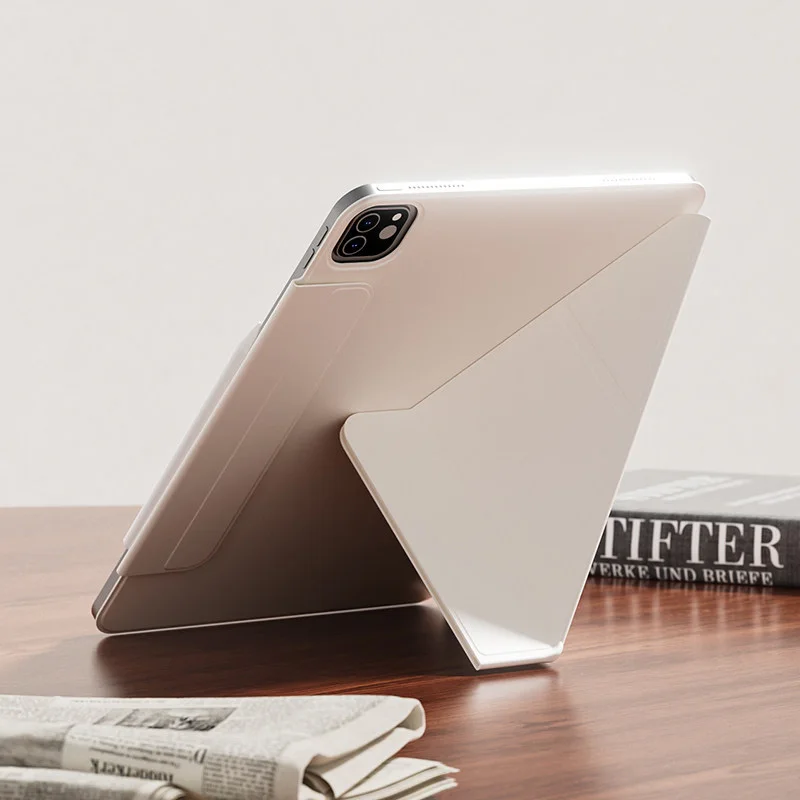 

Чехол для iPad Air 13 дюймов (2025/2024)! Двусторонний чехол-книжка с магнитной застежкой, Y-образным сложением, регулируемым углом наклона, функцией автоматического пробуждения/сна, умный чехол