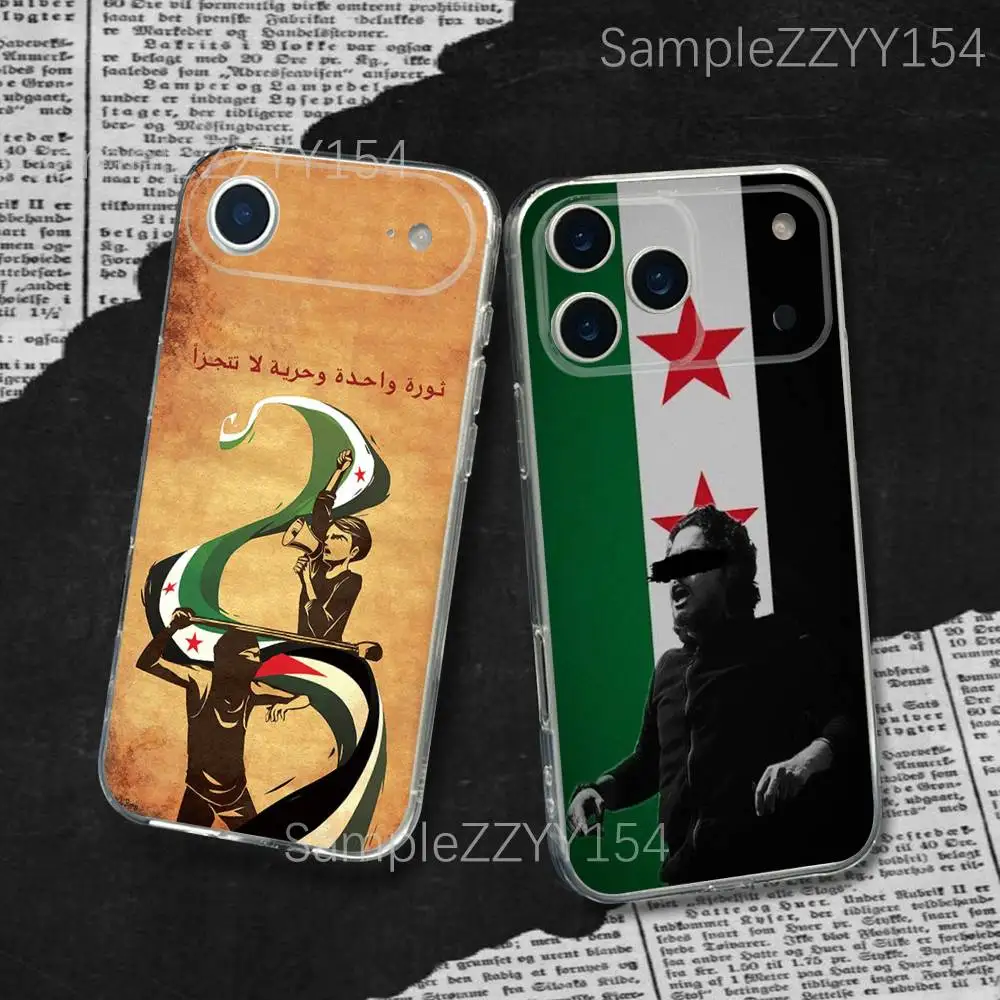 

Syrian Revolution Flag For iPhone 17,16,15,14,13,12,11 Plus,Pro,Max,XR,XS,X,8 Plus,SE,Mini Transparent Silicone Soft Phone Case