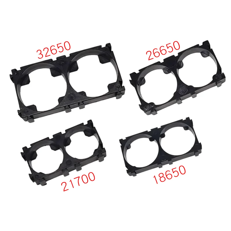 1x2 Battery Bracket 32650 2170 18650 Safety Anti Vibration Holder Bracket Lithium Batteries Support Stand Plastic Holder Bracket